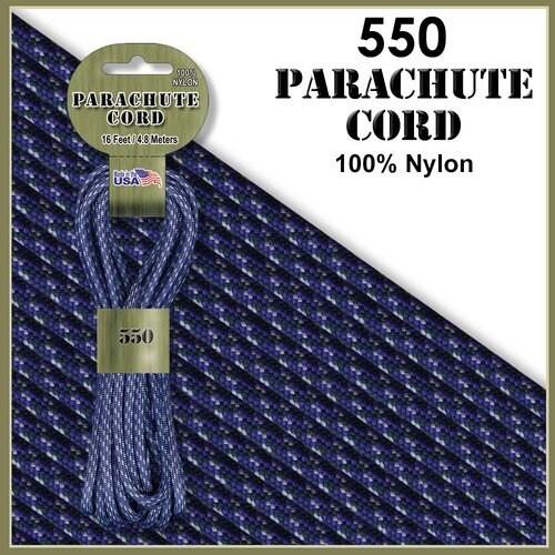 【 カラー：Purple Sapphire 】550 Parachute Cord , 耐加重250...
