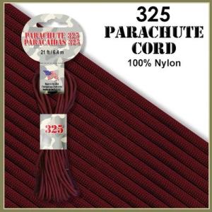 【 カラー：Maroon 】325 Parachute Cord , 耐加重148Kg アメリカ製 Pepperell 社製 / 1m