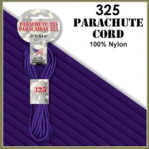 【 カラー：Purple 】325 Parachute Cord , 耐加重148Kg アメリカ製 Pepperell 社製 / 1m