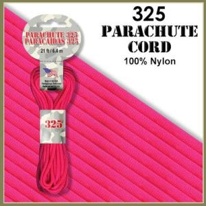 【 カラー：Neon Pink 】325 Parachute Cord , 耐加重148Kg アメリカ製 Pepperell 社製 / 1m
