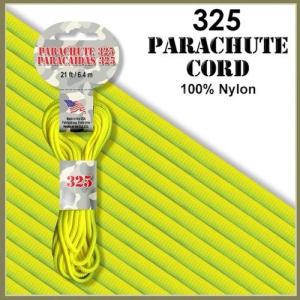 【 カラー：Neon Yellow 】325 Parachute Cord , 耐加重148Kg アメリカ製 Pepperell 社製 / 1m