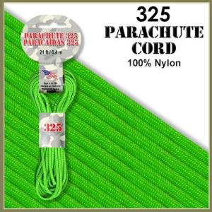 【 カラー：Neon Green 】325 Parachute Cord , 耐加重148Kg アメリカ製 Pepperell 社製 / 1m