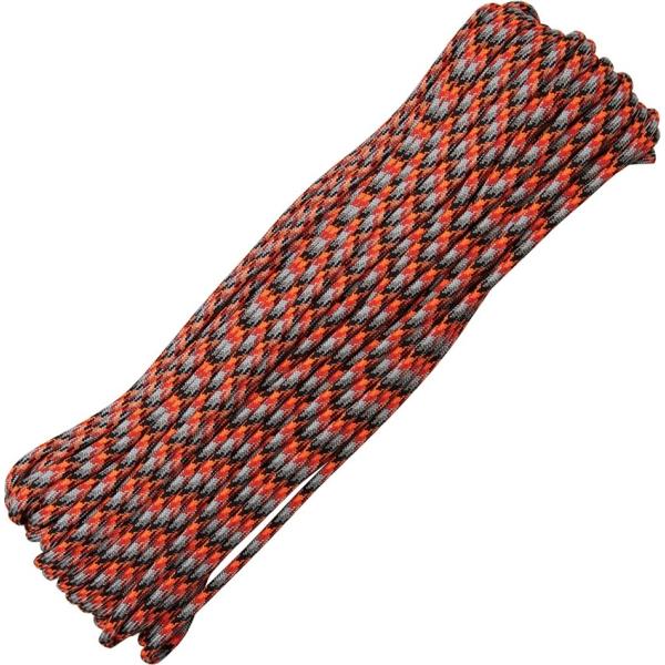 【 カラー：Lava 】アメリカ製　7 Strand 550 lbs Paracord ナイロン製 ...