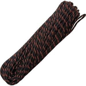 【 カラー：Black＆Red 】アメリカ製　7 Strand 550 lbs Paracord ナイロン製 中芯7本入 パラコード 550ポンド , Atwood Rope MFG 社製 / 1m