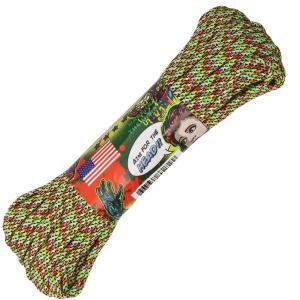 【 カラー：Toxicity 】アメリカ製　7 Strand 550 lbs Paracord ナイロン製 中芯7本入 パラコード 550ポンド , Atwood Rope MFG 社製 / 1m