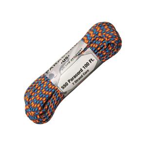【 カラー：Fire & Ice 】アメリカ製　7 Strand 550 lbs Paracord ナイロン製 中芯7本入 パラコード 550ポンド , Atwood Rope MFG 社製 / 1m