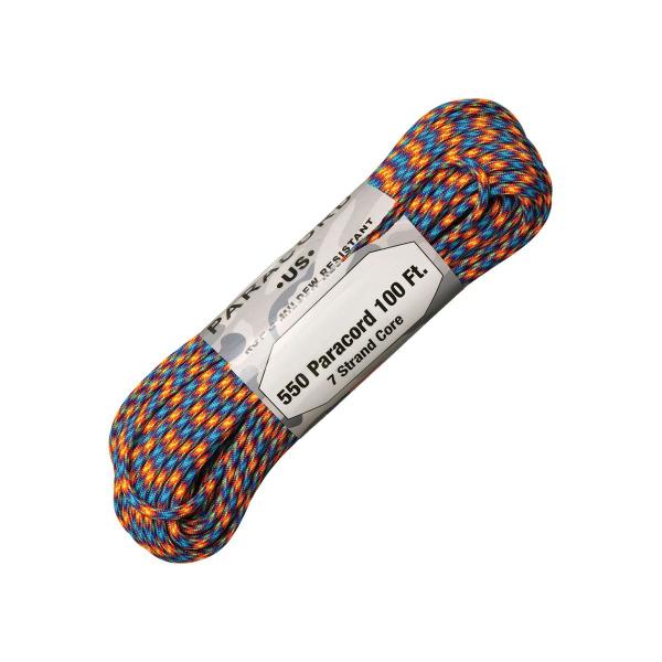 【 カラー：Fire &amp; Ice 】アメリカ製　7 Strand 550 lbs Paracord ...