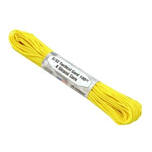 【 カラー：YELLOW 】アメリカ製 275 Cord 3/32 Tactical ナイロン製 中芯4本入 パラコード 275ポンド , Atwood Rope MFG 社製 / 1m
