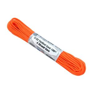 【 カラー：NEON ORANGE 】アメリカ製 275 Cord 3/32 Tactical ナイロン製 中芯4本入 パラコード 275ポンド , Atwood Rope MFG 社製 / 1m