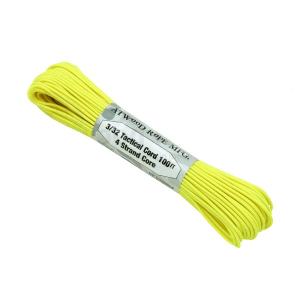【 カラー：NEON Yellow 】アメリカ製 275 Cord 3/32 Tactical ナイロン製 中芯4本入 パラコード 275ポンド , Atwood Rope MFG 社製 / 1m