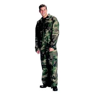 【大きいサイズ：3XL】ROTHCO / ロスコ 7005 WOODLAND CAMO FLIGHTSUITS【サイズ：3XL】フライトスーツ / カバーオール / つなぎ