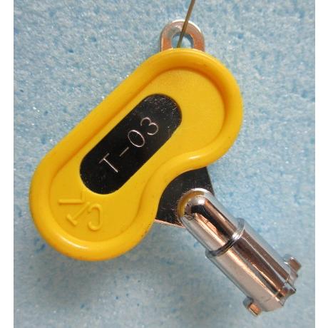 ※※ 黄色ドアキー：T-03 (純正)　高砂電器/アビリット/銀座　パチスロ実機用【鍵,かぎ,カギ】...