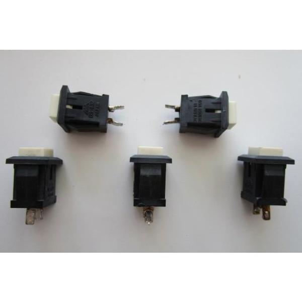 ※※ プッシュボタン　プッシュONタイプ　(ロック無し)×5個セット　中古品【通電チェック済み】7
