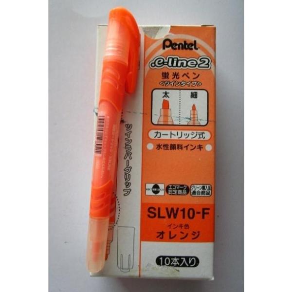※※ SLW10-F(オレンジ/ツインタイプ)いまだけ4本セット　ぺんてる 蛍光ペン【未使用/筆記チ...