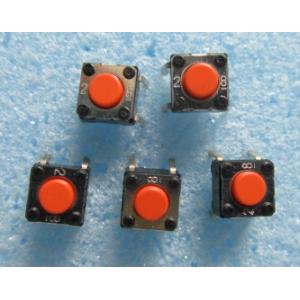 ※※ 小型のオレンジタクトボタン=5個セット　プッシュON タイプ【新品/未使用】電子部品