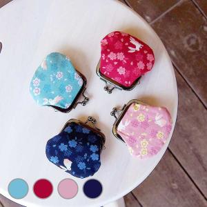 HollyHock お賽銭用がま口 花うさぎ 赤...の商品画像