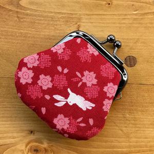 HollyHock お賽銭用がま口 花うさぎ ...の詳細画像1