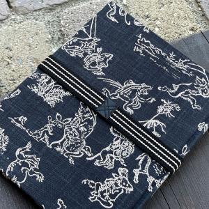 見開き用 御朱印帳バンド(黒/縞) 朱印帳 ご...の詳細画像2
