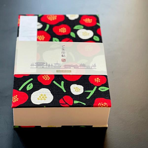 200頁御朱印帳 モダン椿（黒）蛇腹 納経帳 朱印帳 ご朱印帳 集印帳 かわいい 書き置き 日本製 ...