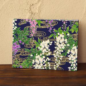 【見開き御朱印帳】藤流水(紫/紺) 蛇腹の詳細画像5
