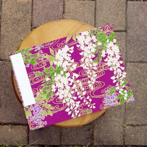 【見開き御朱印帳】藤流水(紫/紺) 蛇腹の詳細画像4