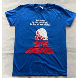 Dawn of the dead ドウンオブザデッド　ゾンビヘッドブルーTシャツ　メンズT Mサイズ｜hollywoodscandal