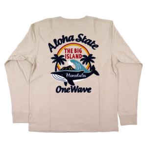 長袖 Tシャツ メンズ フララニ ハワイアン (メンズ/ベージュ) 224HU1LT054 ハワイアン雑貨 メール便対応可 ロンT ハワイ ロングシャツ サーフブランド