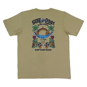メンズ 半袖 Tシャツ サーフデイズ (メンズ/S.ベージュ) サーフブランド 送料無料 ハワイアン雑貨 232SF1ST021 ポップハワイアン 雑貨｜holoholo