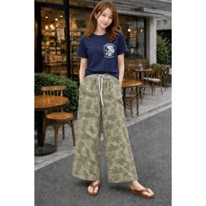 ALOHA レディ−ス ハワイアン ガウチョパンツ ワイドパンツ スカーチョ