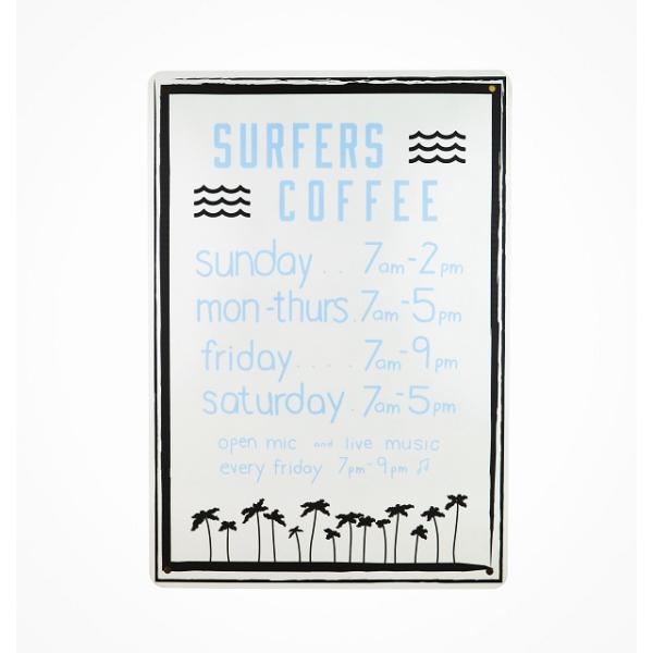 サインボード ハワイアン雑貨 インテリア ハワイアン サインプレート サーファーズコーヒー 雑貨 看...