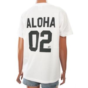 Tシャツ 半袖  レディース ハレイワ ハワイ ハワイアン雑貨 ハワイアン 雑貨 (ホワイト) ALOHA 02 メール便対応可 ハワイアン雑貨｜holoholo