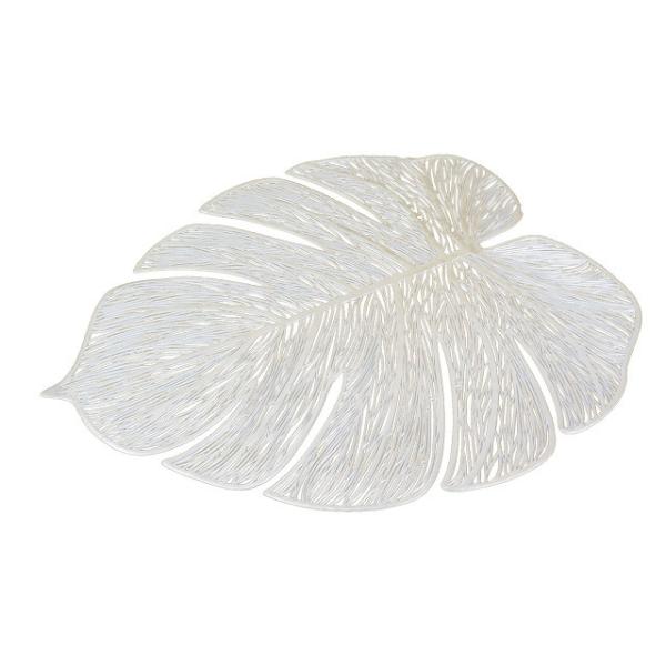 ハワイアン 造花 モンステラ ランチョンマット インテリア ハワイアン雑貨 (シルバー) ハワイアン...