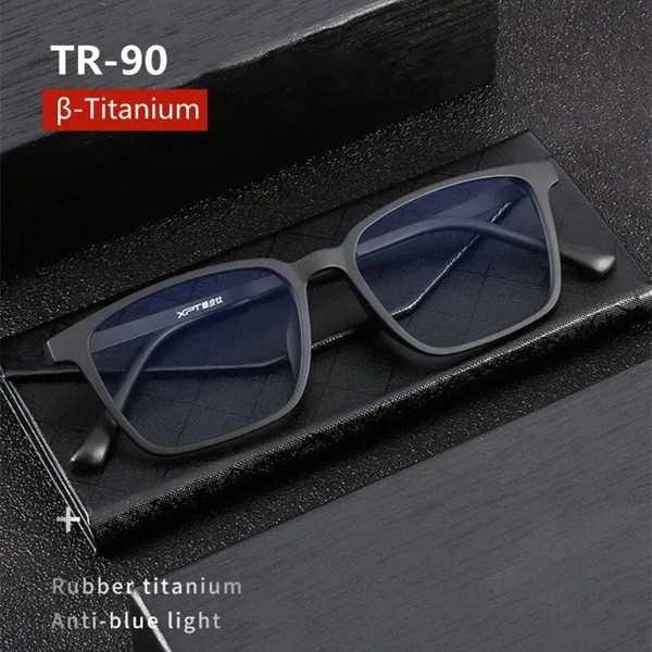 新しい超軽量純チタンTR90老眼鏡男性のアンチ青色光老眼眼鏡樹脂レンズ + 0.5 0.75 1.7...