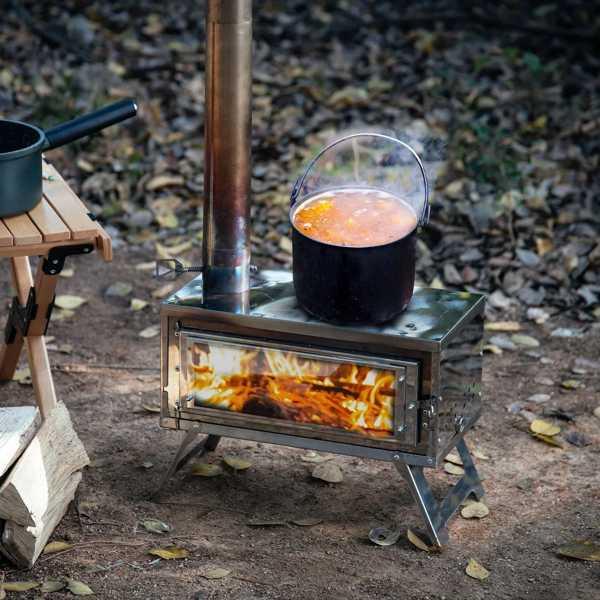 キャンプ 薪 ストーブ アウトドア 屋外 ピクニック 小さい コンパクト 煙突 軽量