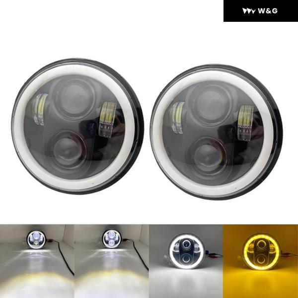 R2X 5.75インチ 5-3/4インチ プロジェクターLED ヘッドライト ハイ/ロービーム ハロ...