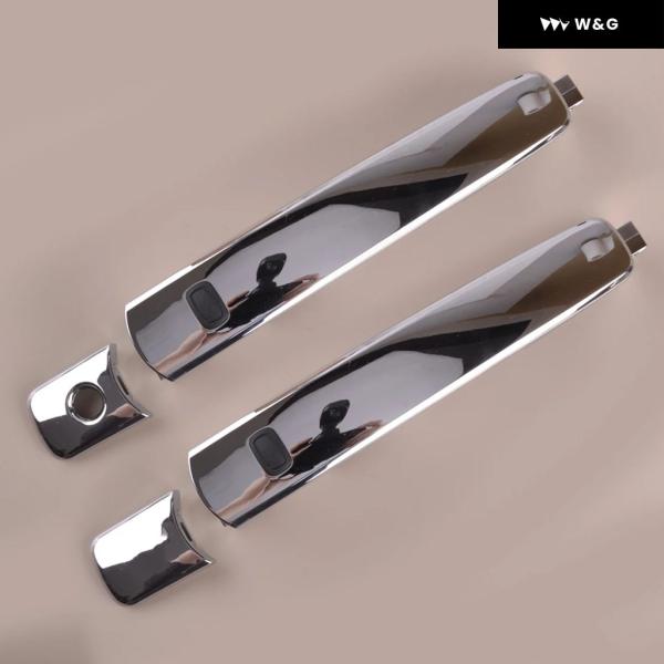 1ペア 車 外装 フロント 左 右側 ドアハンドル シルバー プラスチック 日産 X-TRAIL S...