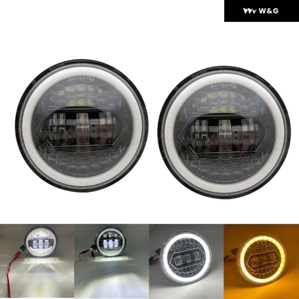5.75インチ LED ヘッドライト ハイ/ロービーム DRL ウィンカー付き ヤマハ XVS650...