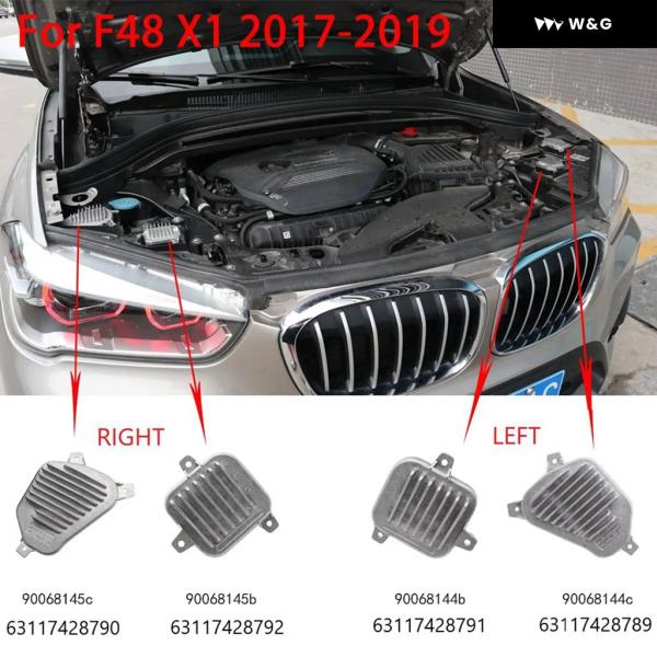 右側 - BMW X1 F48 2017-2019 LED DRL ヘッドライト デイタイムランニン...