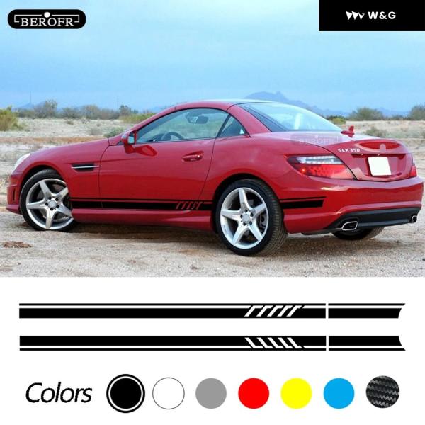 車ドアスカートストライプボディ507 スタイル デカール キット メルセデス ベンツ SLK SLC...