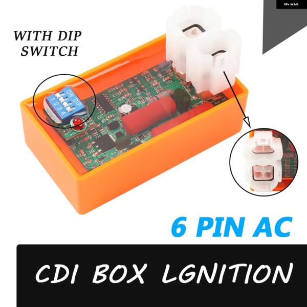 並行輸入品 6ピン オートバイ 点火 システム ユニット AC CDI ボックス DIPスイッチ G...