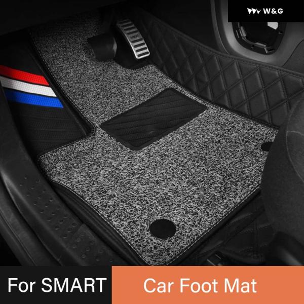 車用フットフロアマット カーペット パッド ダブルワイヤーマット メルセデス ベンツ SMART 4...