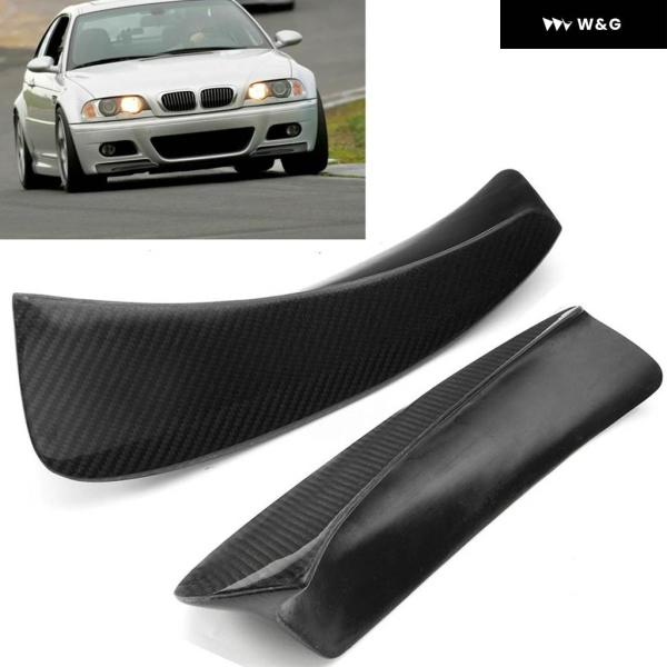 カーボン フロントサイドスプリッター コーナーカバー フォグランプ リップ ロアスポイラー ガードプ...