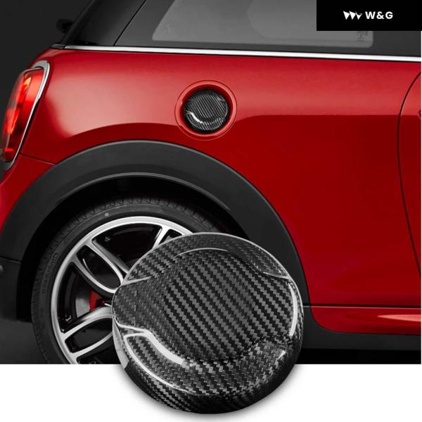 1PC カーボン 車用燃料タンク ステッカー キャップ プロテクター ブラック MINI COOPE...