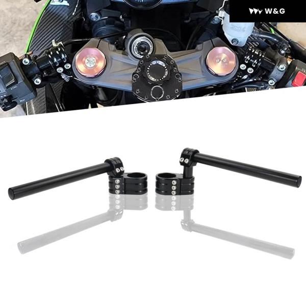ハンドルバー CNC クリップオン ハンドルバー ライザー 汎用 カワサキ ZX-6R ZX6R Z...
