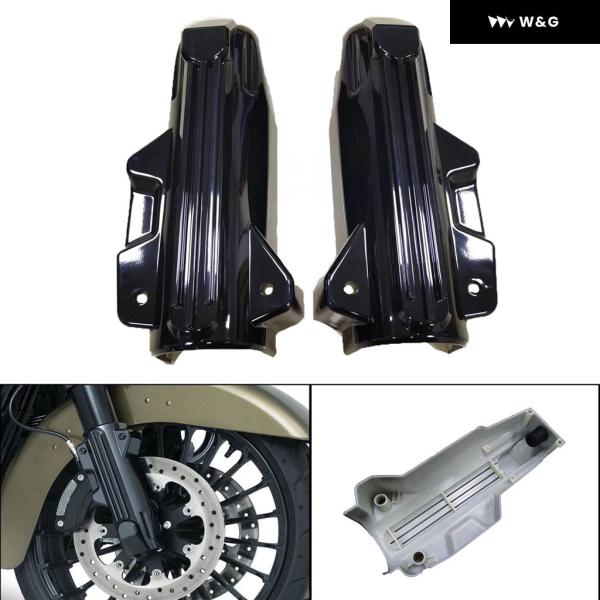 オートバイ バイク ブラックフロント フォーク 下脚 スライダー カバー ハーレー ツーリング ロー...