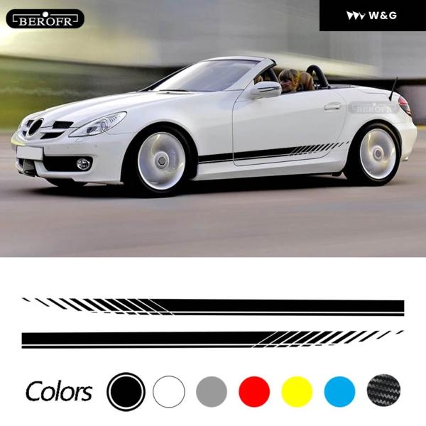 507 スタイル ドアサイドスカートストライプボディ デカール キット メルセデス ベンツ SLK ...