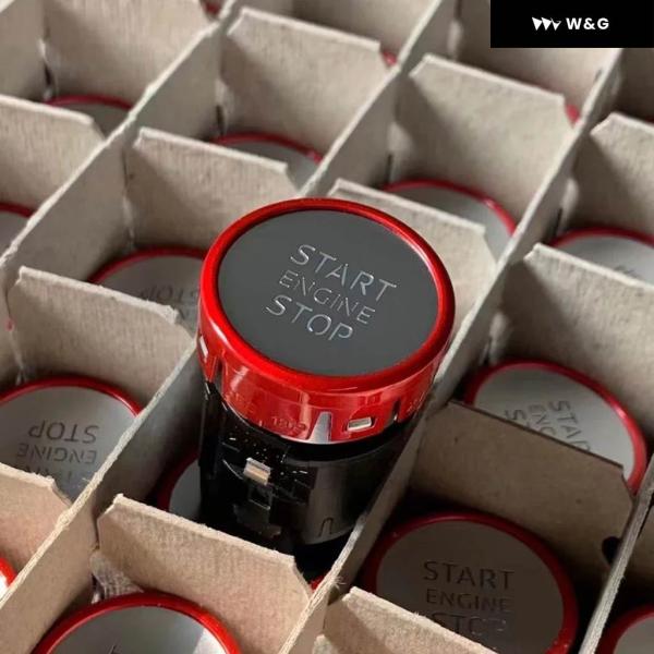 並行輸入品アウディ TT TTS 2015-2024 クロームレッド エンジン スタートストップスイ...