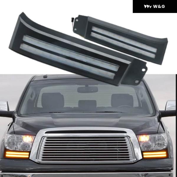 並行輸入品2Xフロント バンパー フォグランプ ウィンカーライト トヨタ タンドラ セコイア2007...