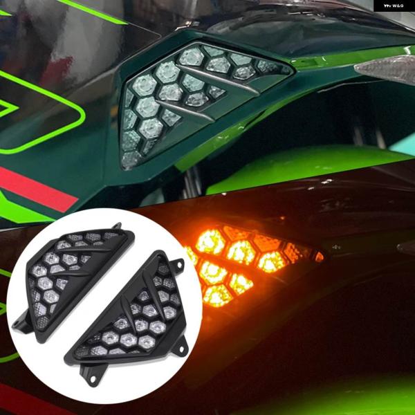 並行輸入品オートバイ フロントLEDウィンカー インジケーター フラッシャーライト 250 300 ...