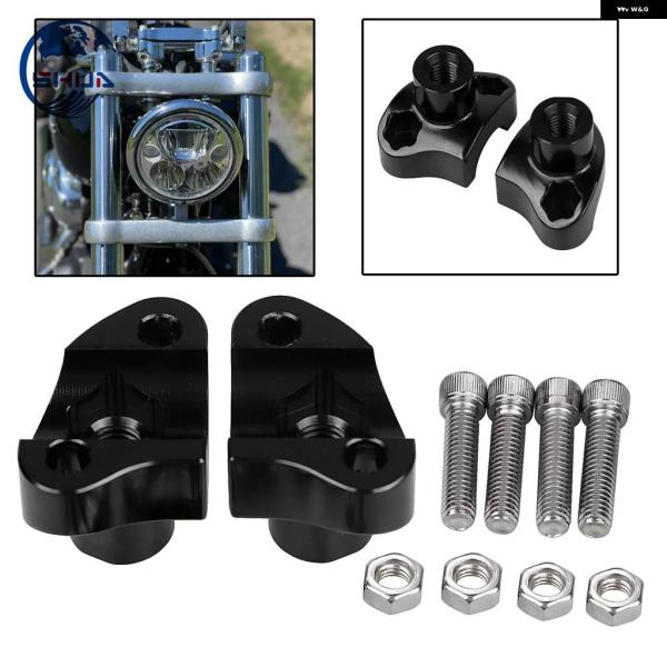 並行輸入品2インチ ブラック ショート ハンドルバー ライザー ハーレー ヘリテージ ソフテイル ロ...